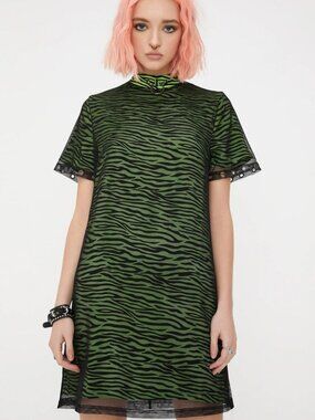 Disturbia Dazed Z*bra Mesh Dress